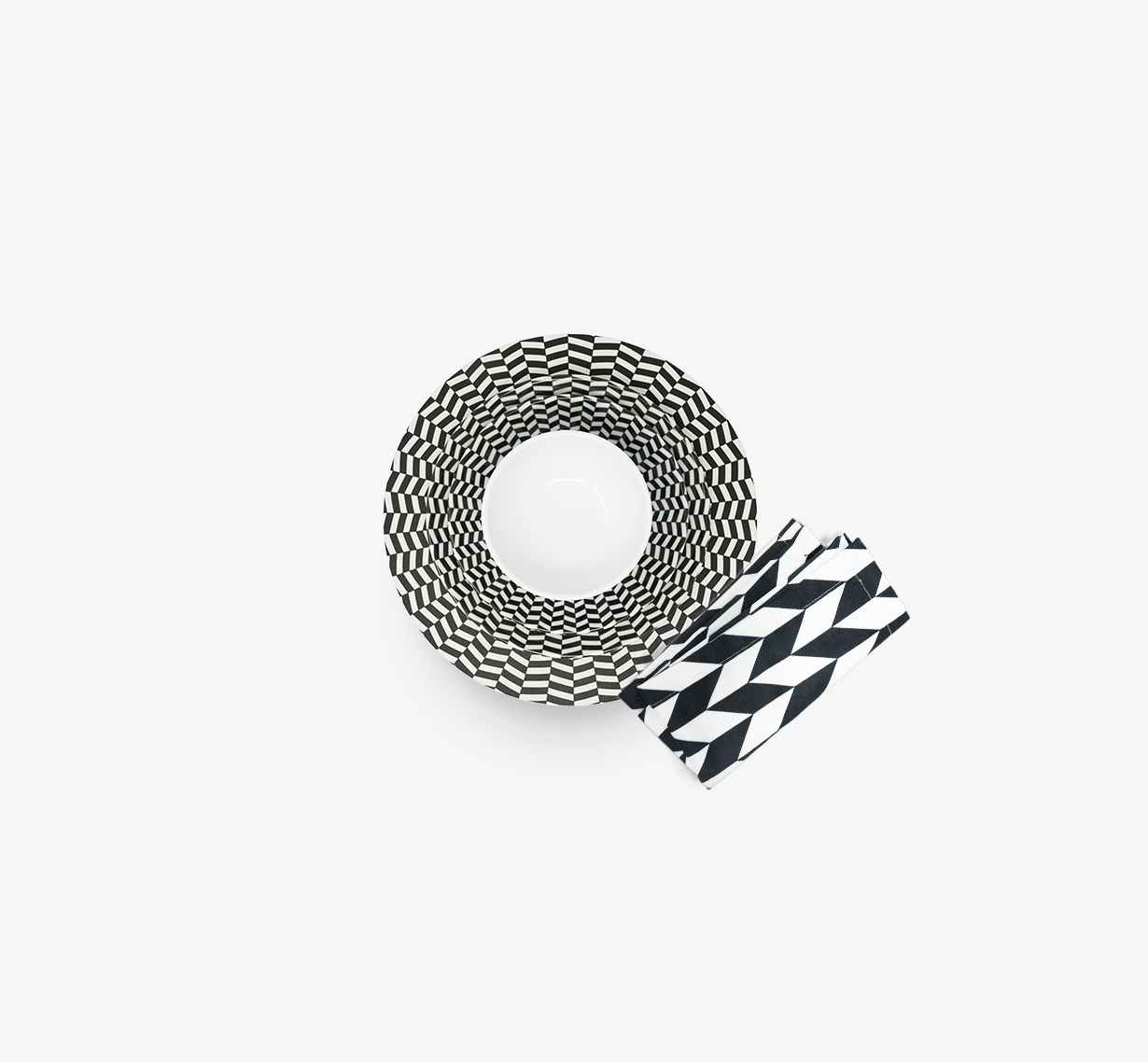 Black & White Chevron Hostess Set - 20 Piece Setting