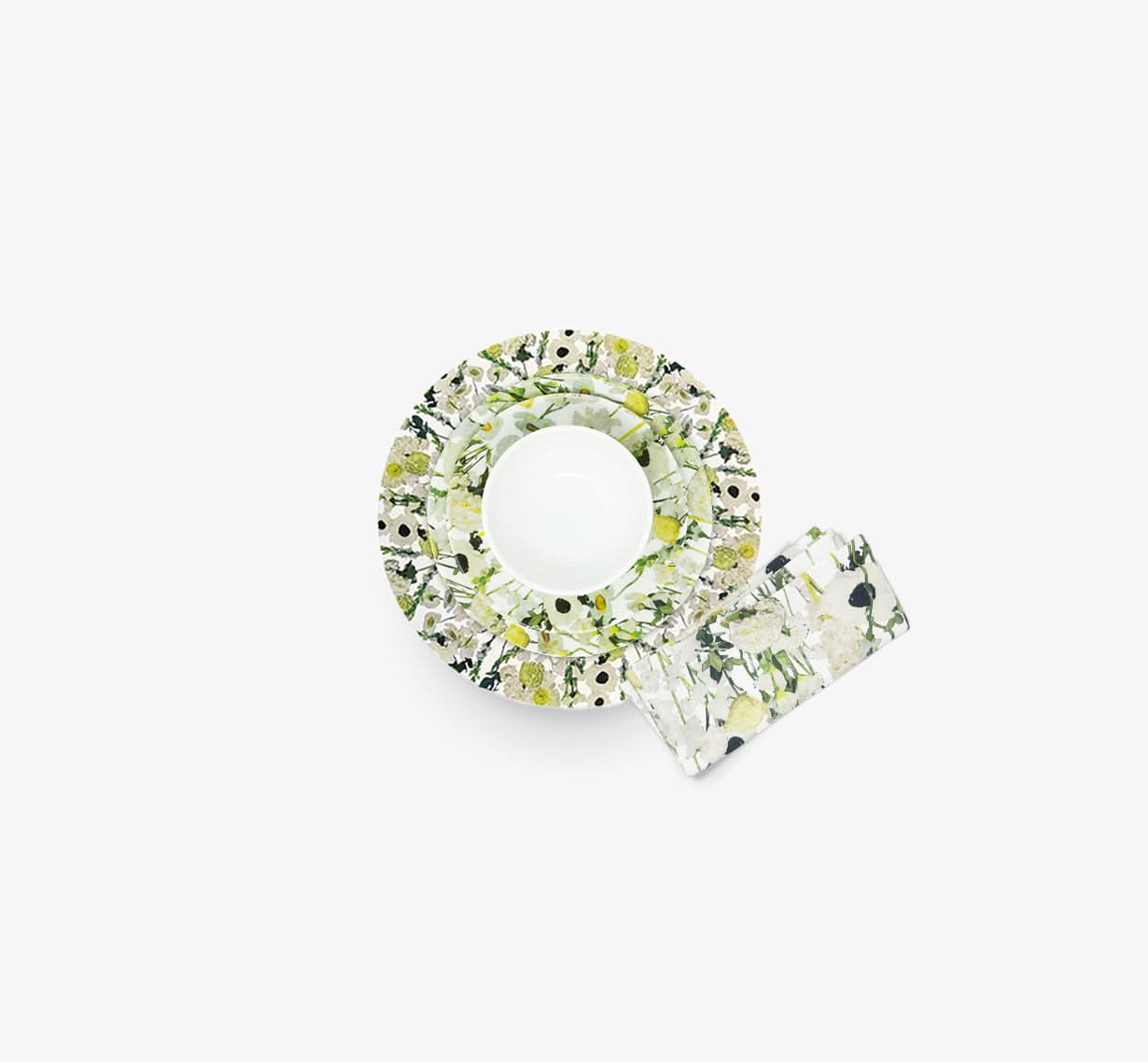 Cream Floral Garden Hostess Set - 20 Piece Setting