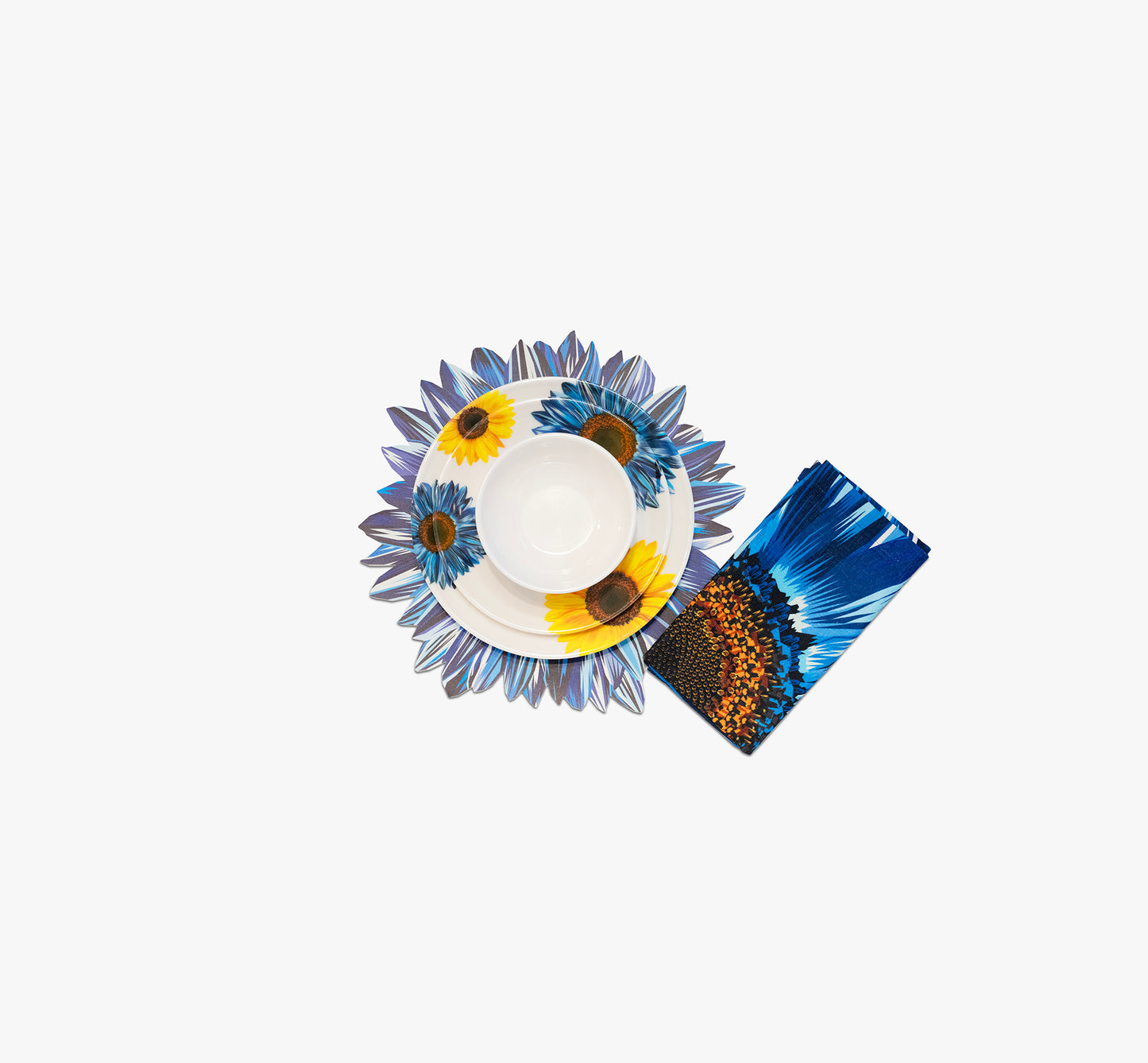Blue Sunflower Hostess Set - 20 Piece Setting