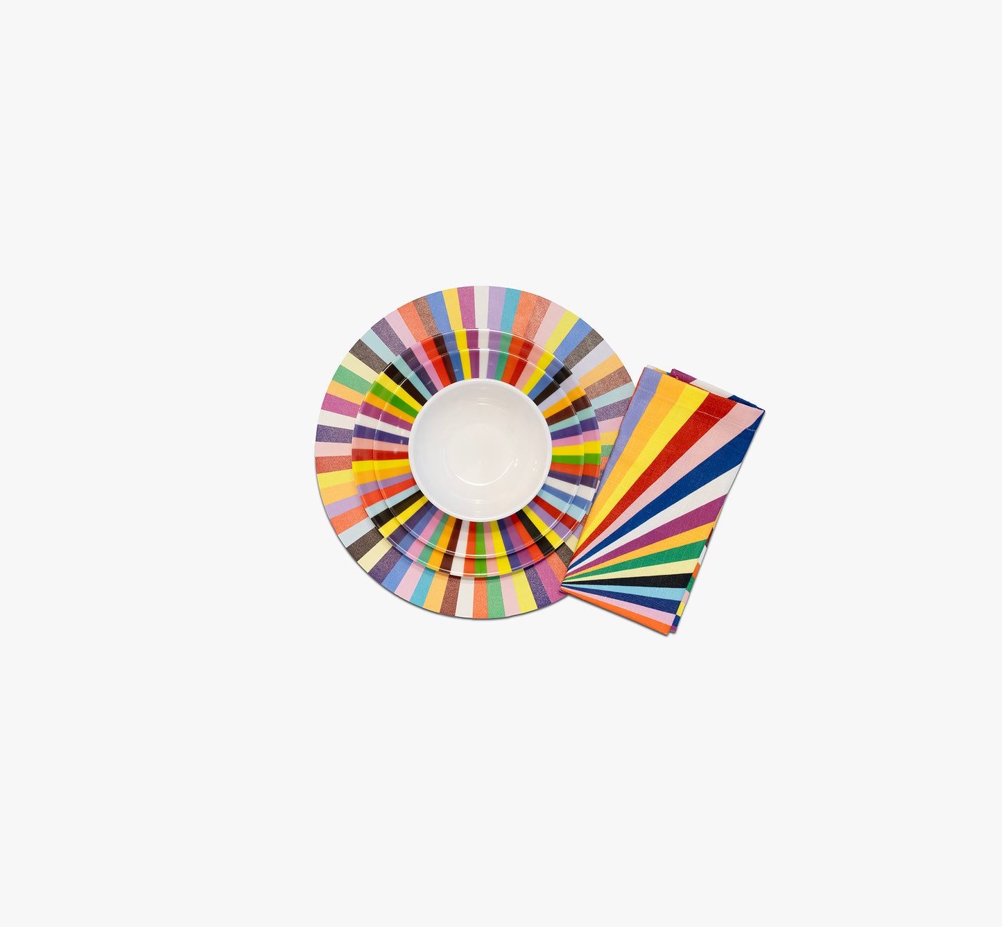 Multicolored Starburst Hostess Set - 20 Piece Setting
