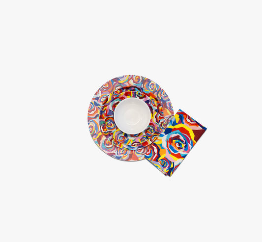 Multicolored Roses Hostess Set - 20 Piece Setting