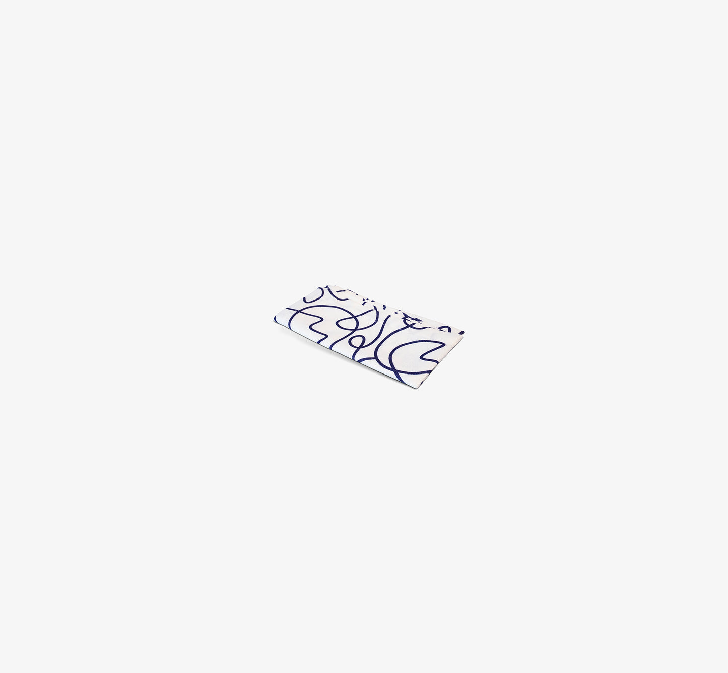 Navy Squiggly Faux Linen Napkin Set of 4
