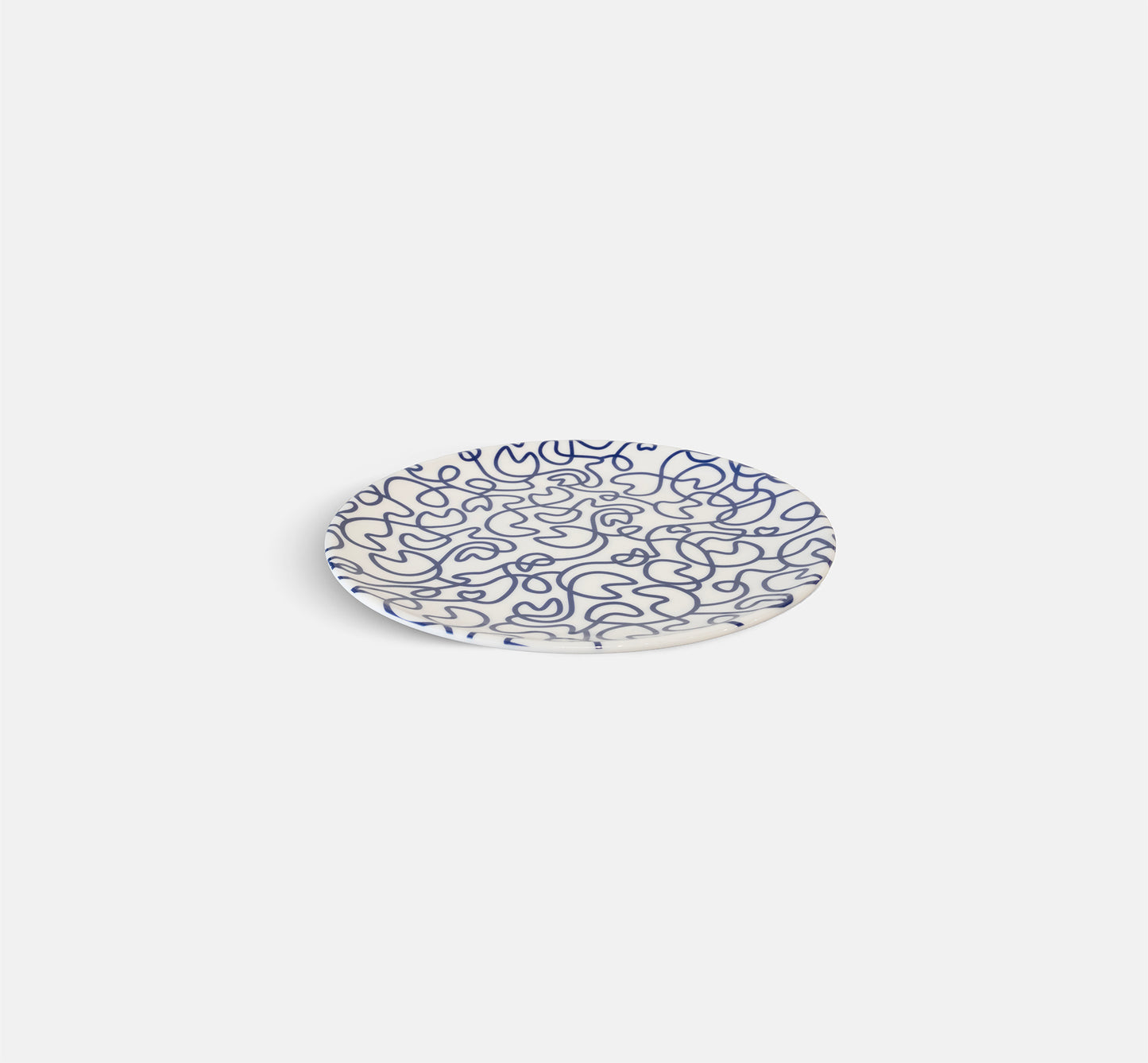 Navy Squiggly Dinner Plate Set of 4