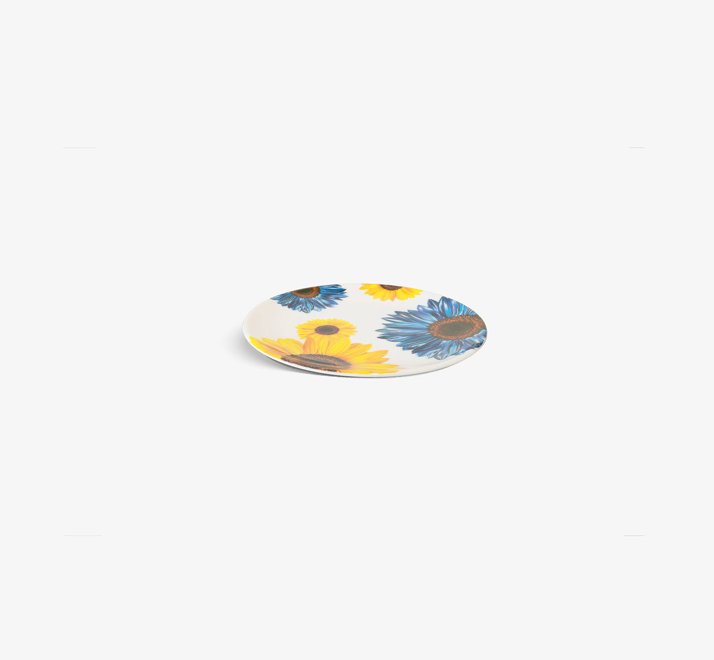 Blue Sunflower Salad Plate Set of 4