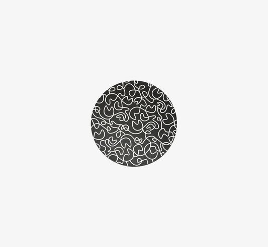 Black & White Squiggly Vinyl Placemat Set of 4