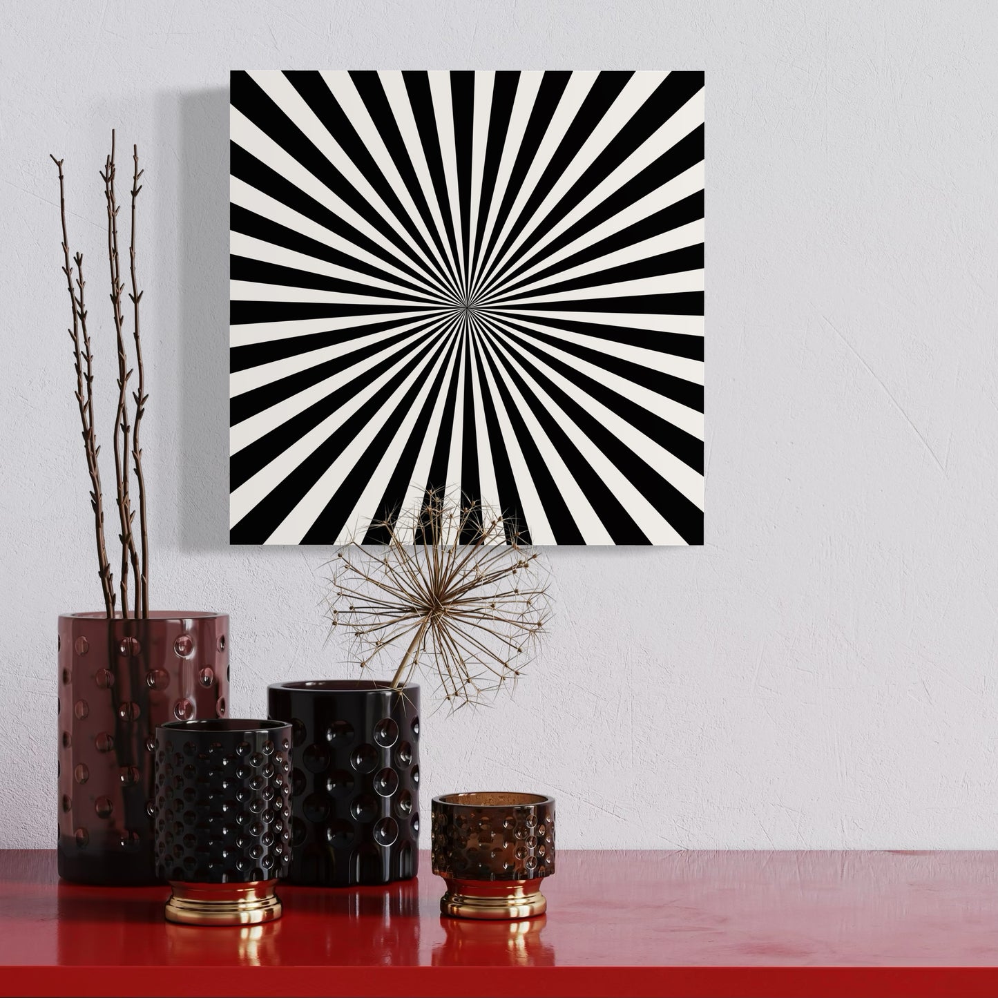 B&W Starburst Art Print