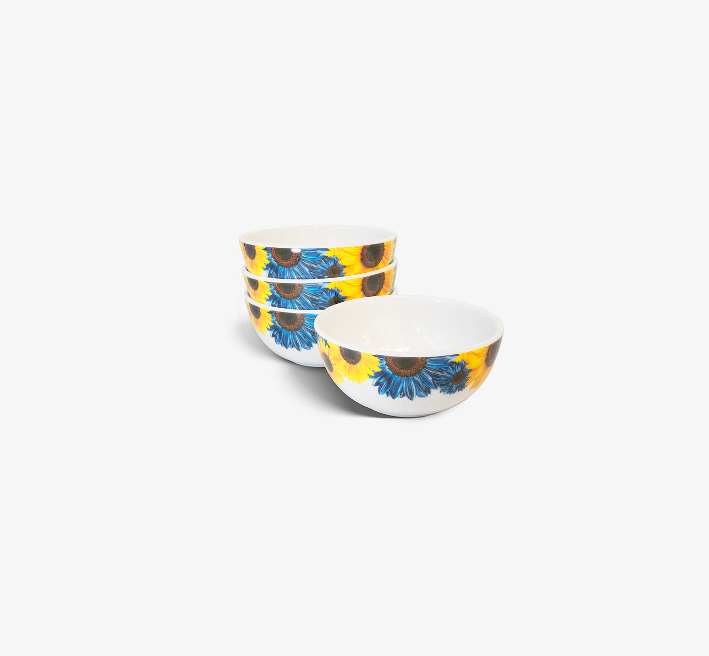 Blue Sunflower Melamine Bowl Set of 4