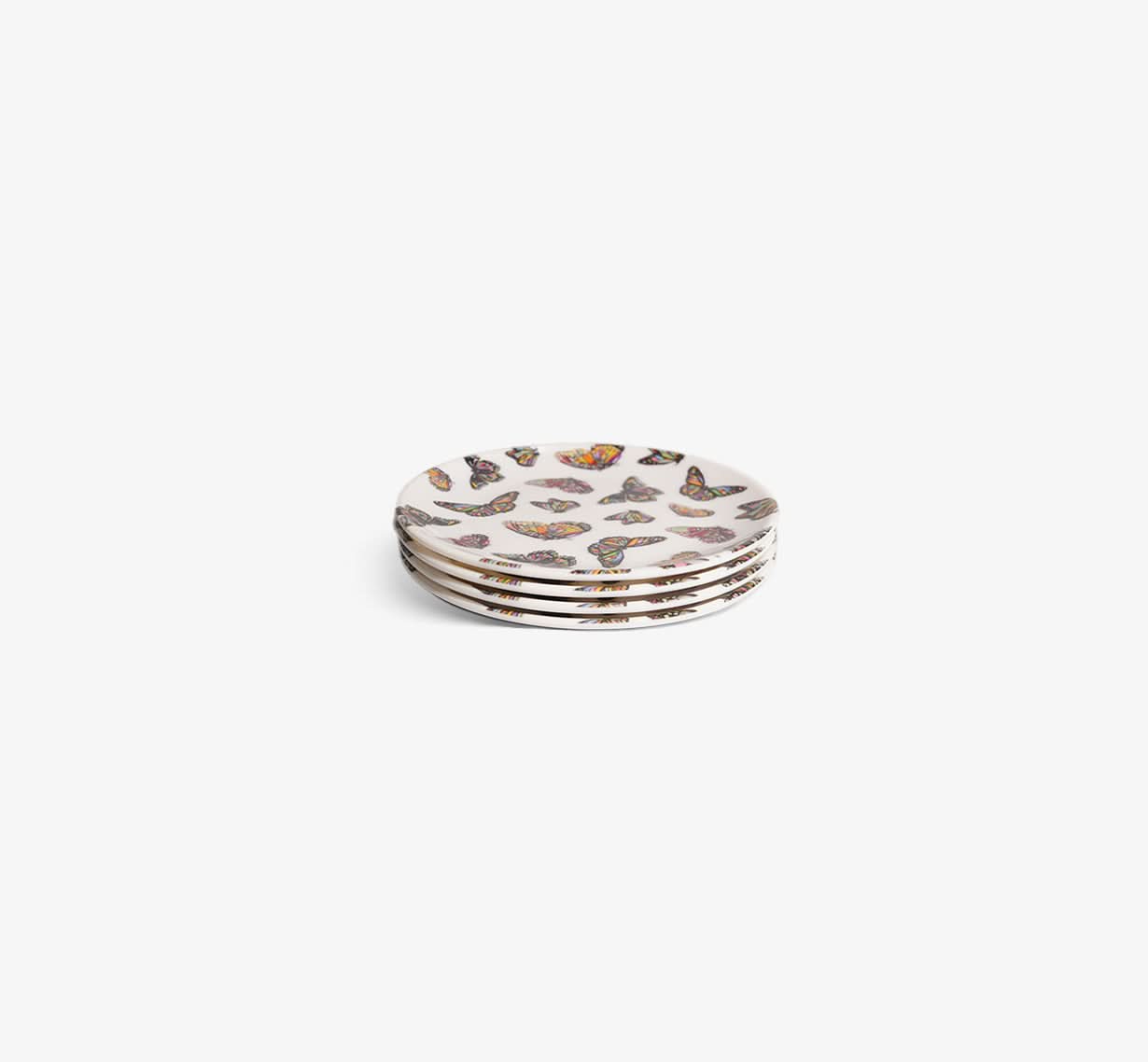 Butterflies Salad Plate Set of 4