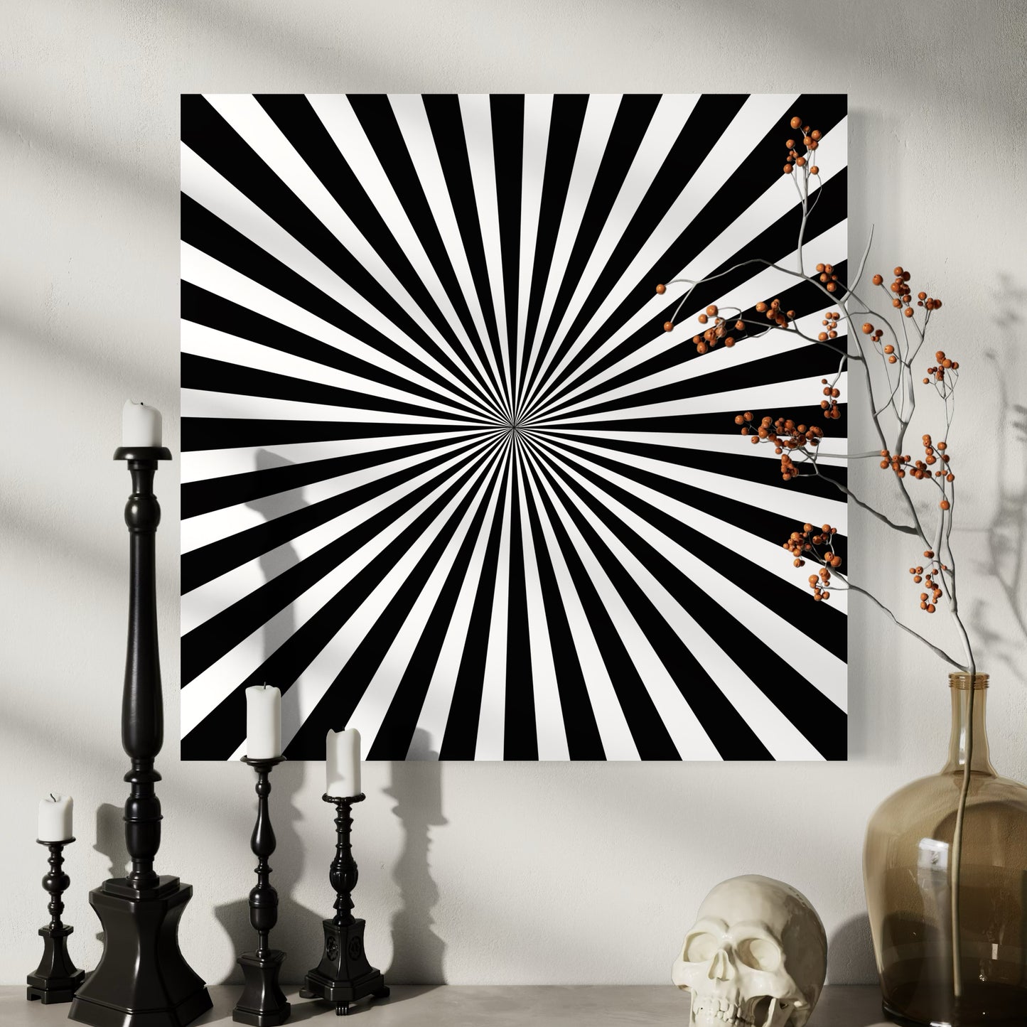 B&W Starburst Art Print