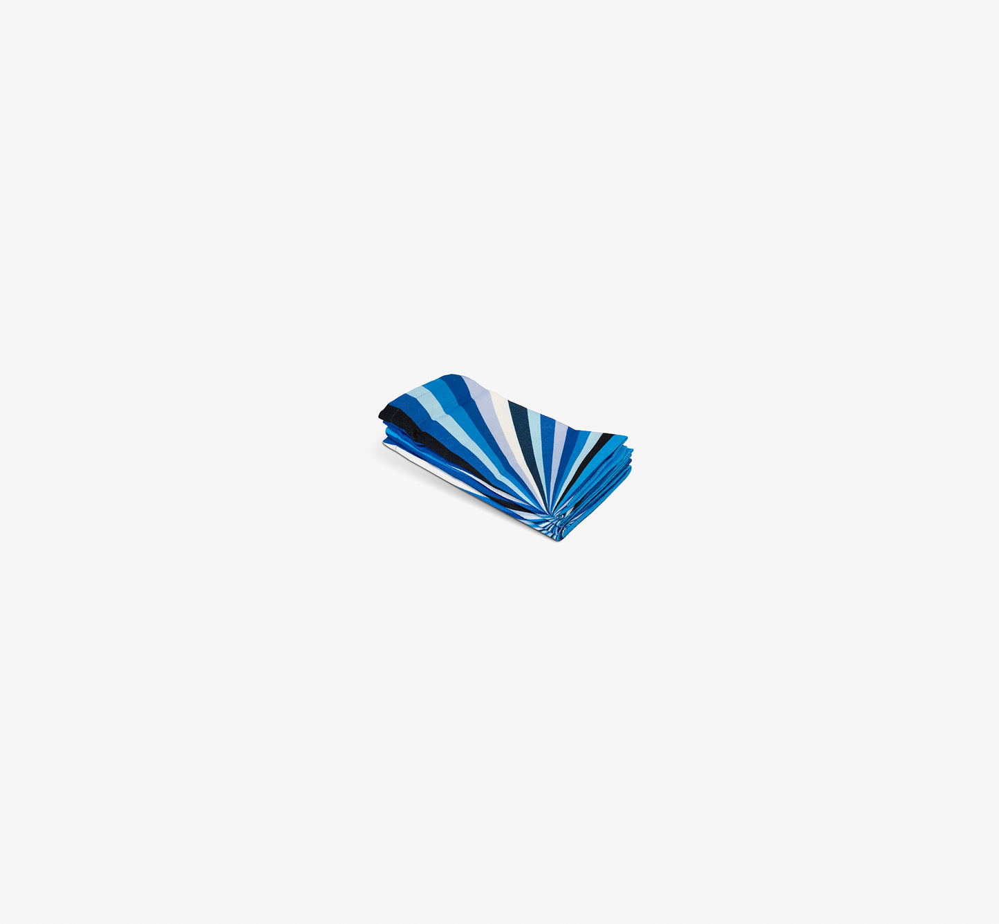 Blue Starburst Chainlink Faux Linen Napkin Set of 4