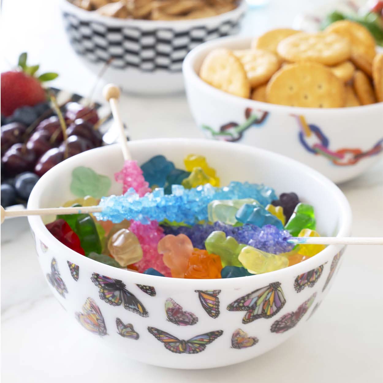 Butterflies Melamine Bowl Set of 4