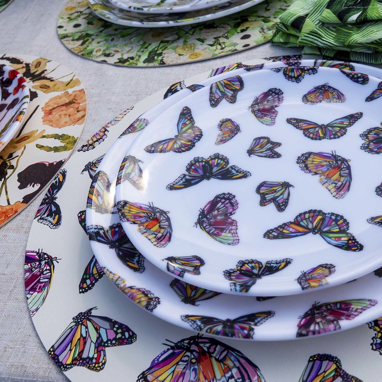 Butterflies Salad Plate Set of 4