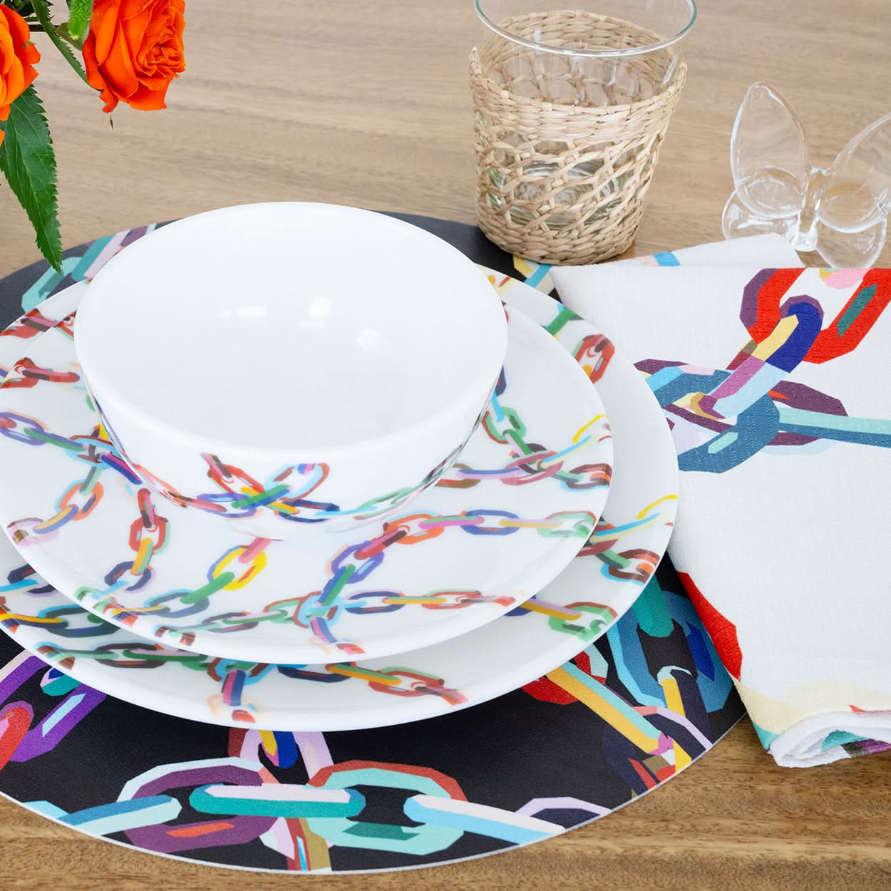 Large Chain Link Hostess Set - 20 Piece Setting