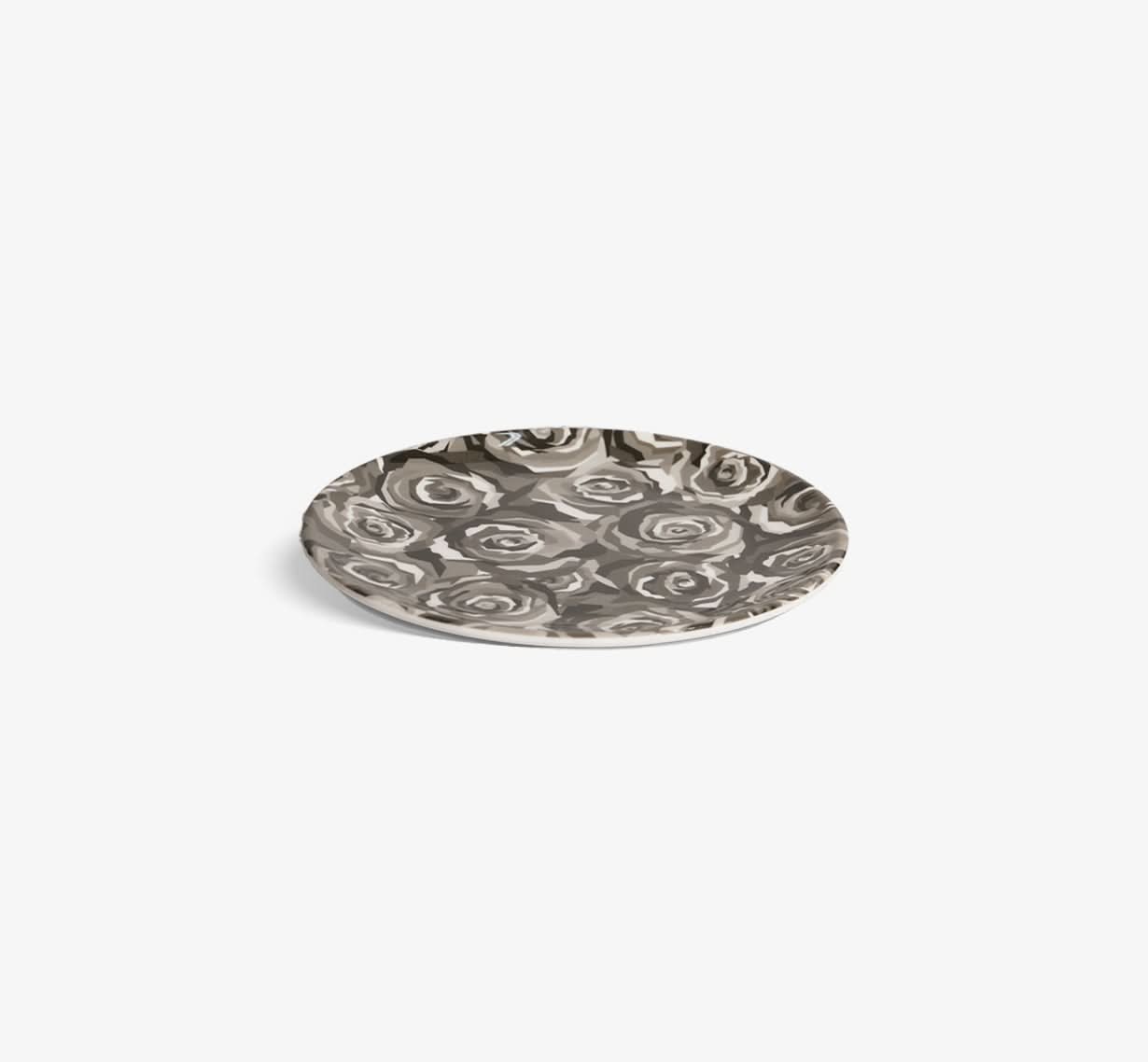 Grayscale Roses Dinner Plate Set of 4