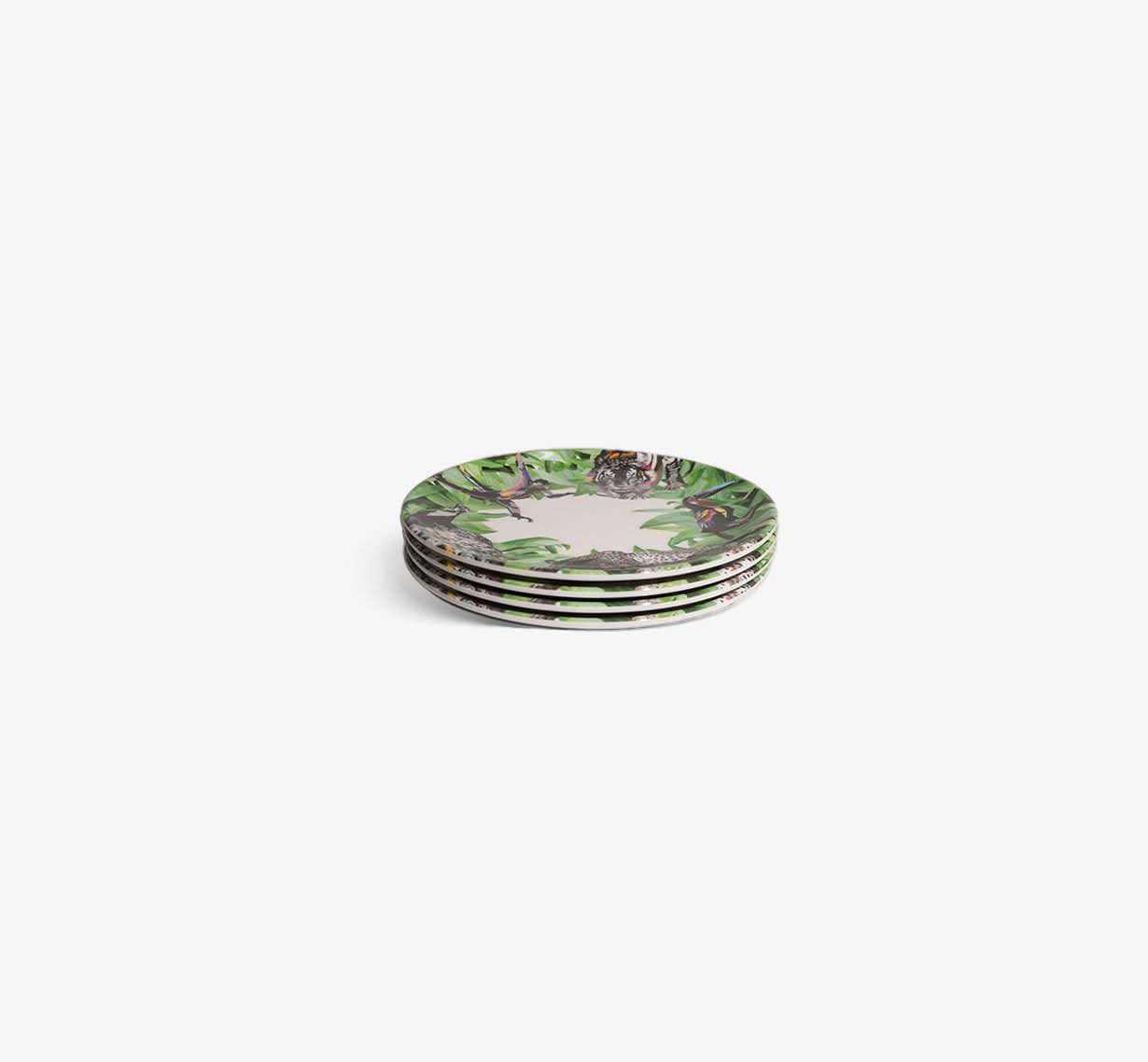 Pura Vida Jungle Salad Plate Set of 4