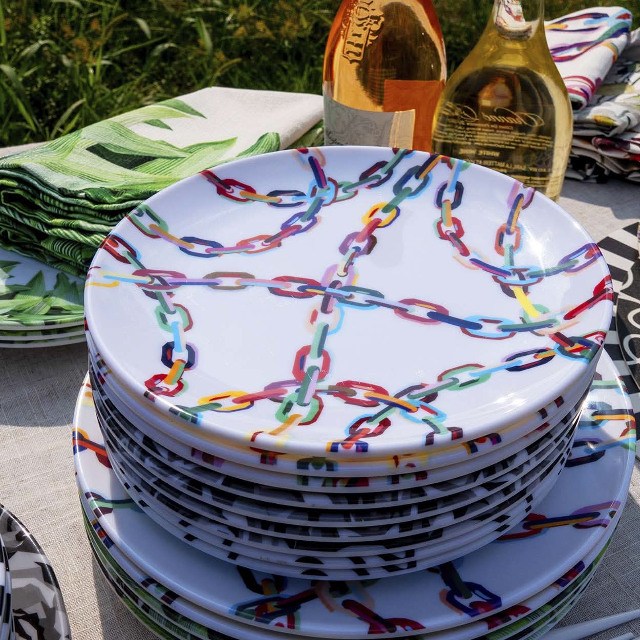 Large Chain Link Salad Plate Set of 4