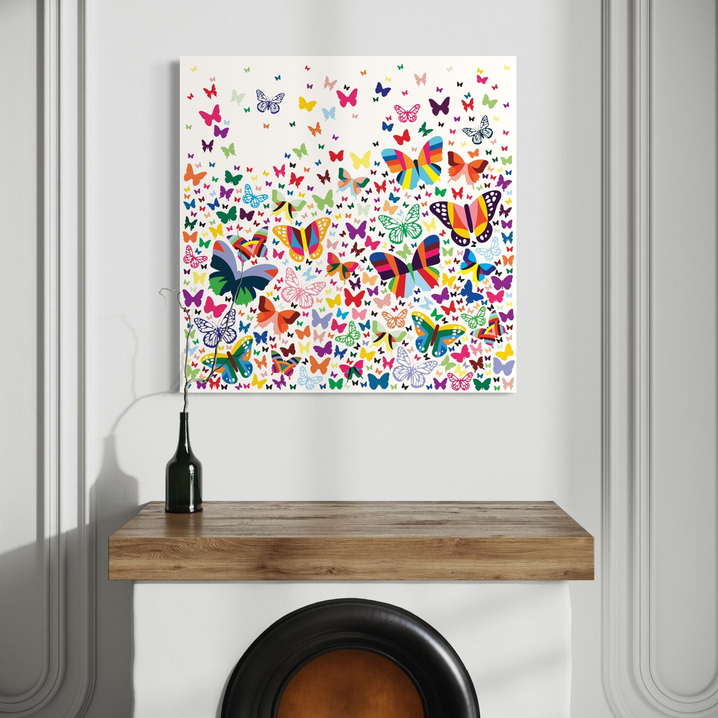Multicolored Butterflies Art Print