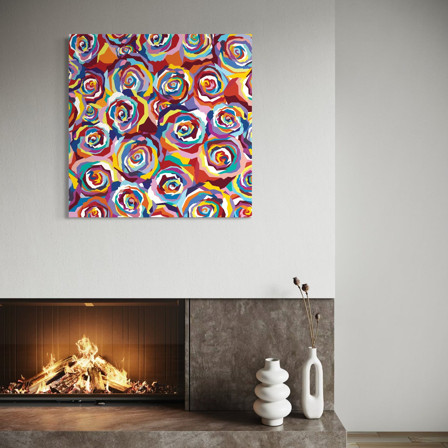 Multicolored Roses Art Print