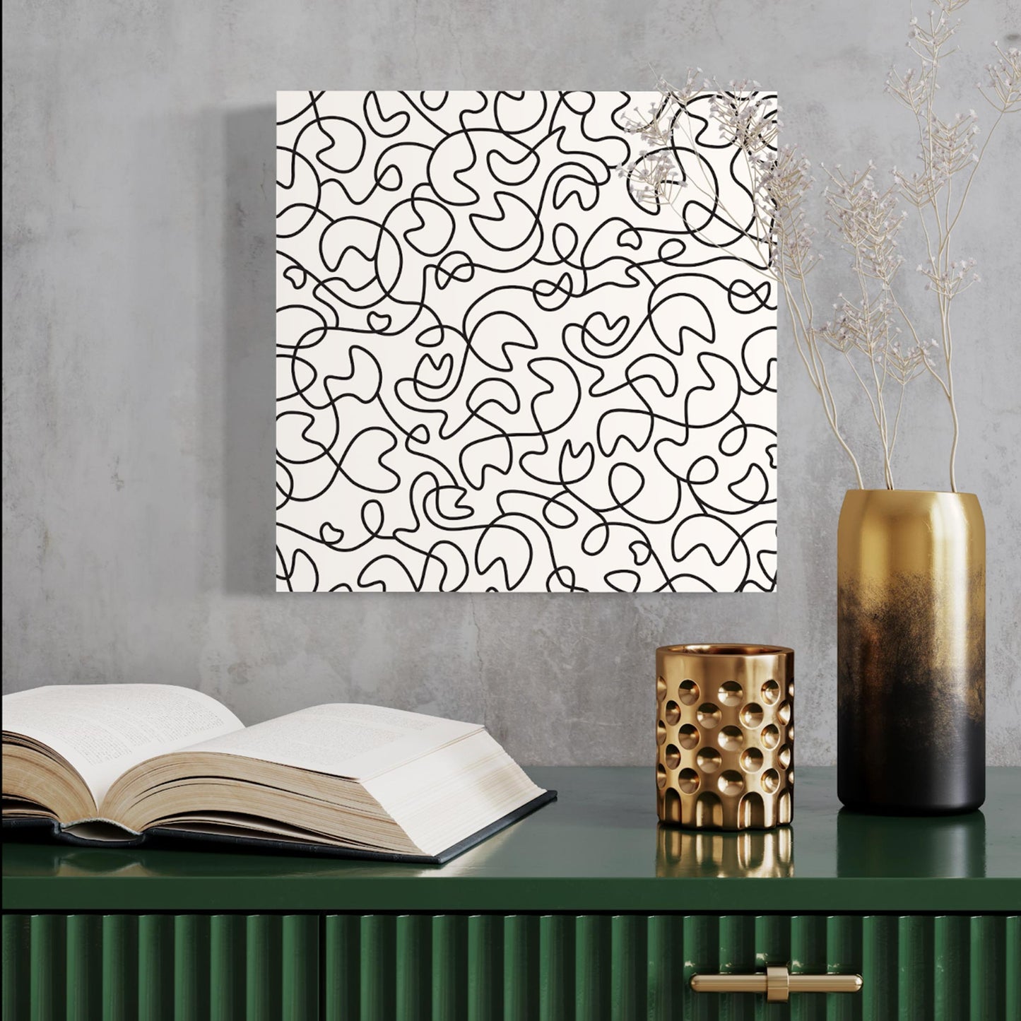 B&W Squiggly Art Print