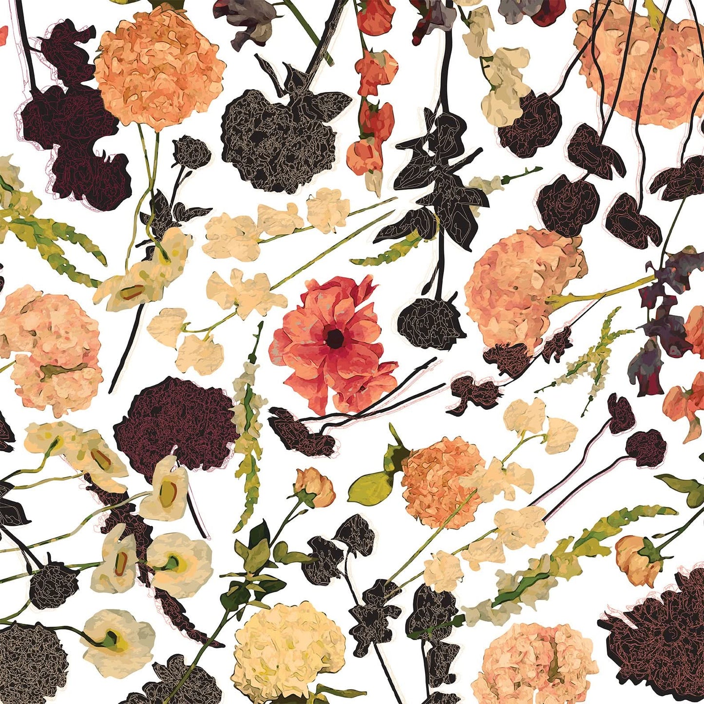 Auburn Bouquet Art Print