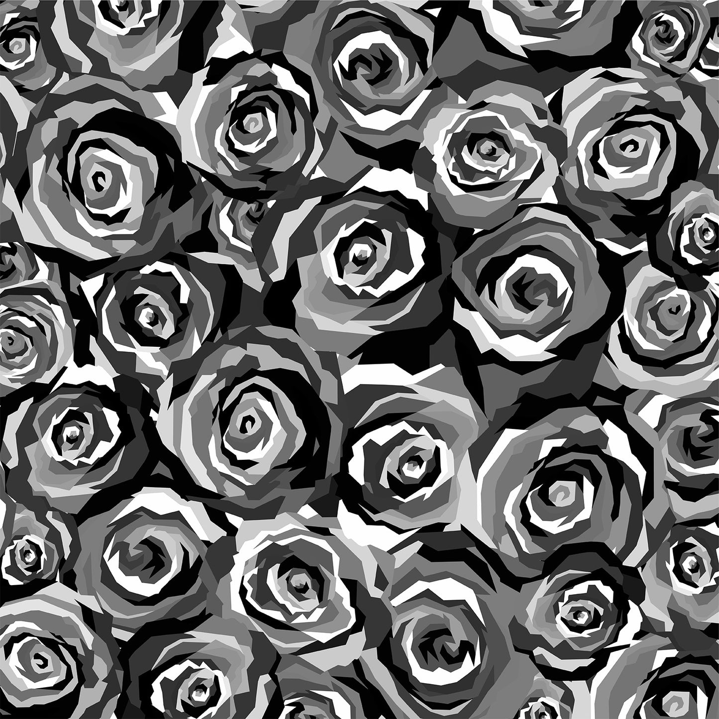 Greyscale Roses Art Print