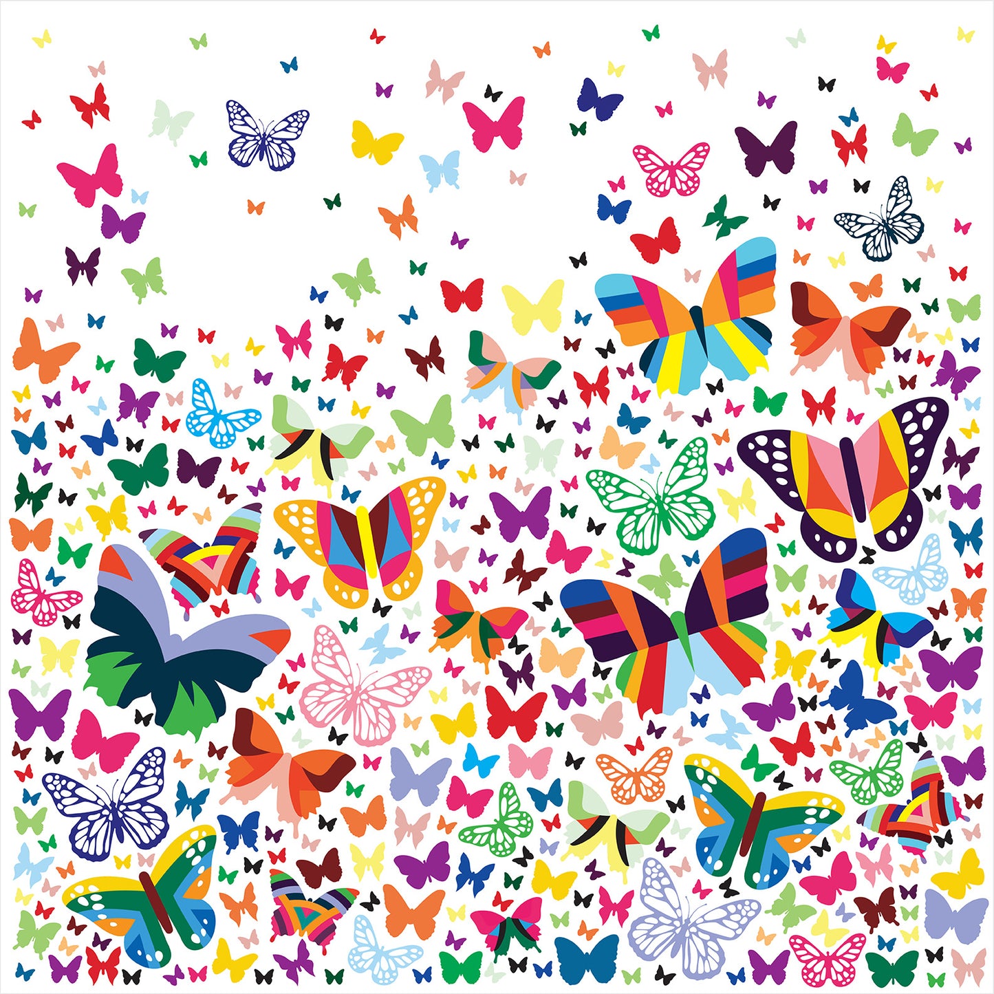 Multicolored Butterflies Art Print