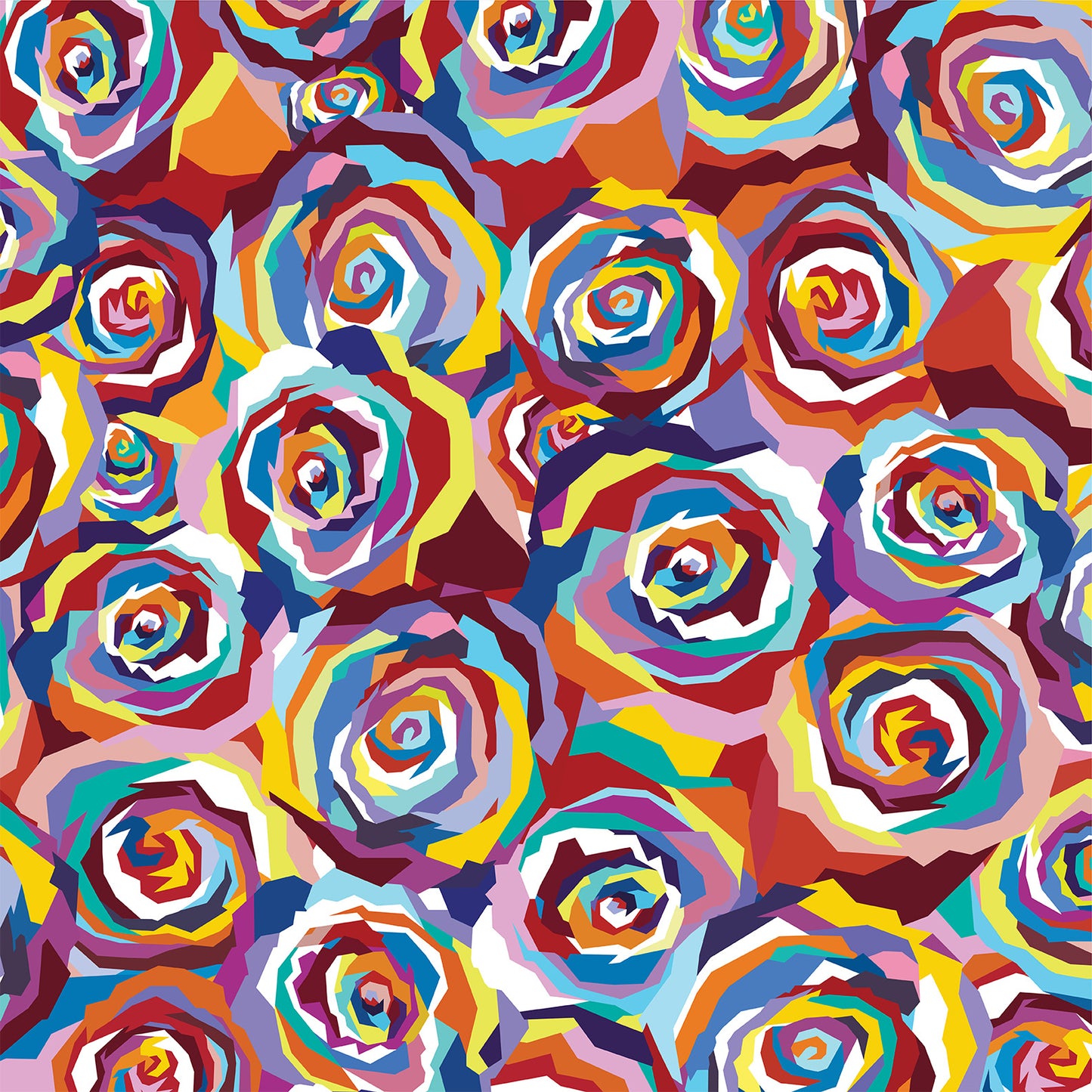 Multicolored Roses Art Print