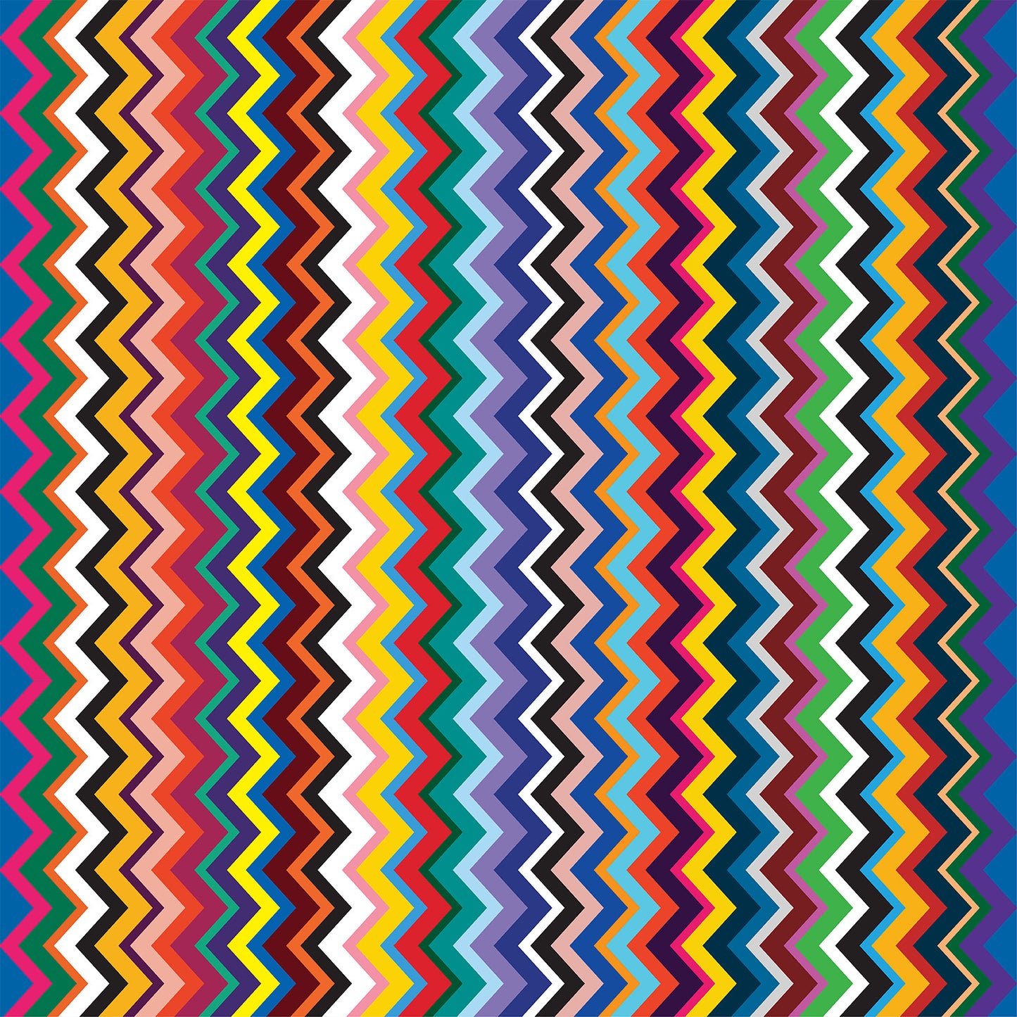 Multicolored Zigzag Art Print