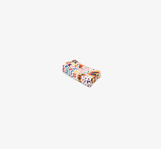 Multicolored Butterflies Faux Linen Napkin Set of 4
