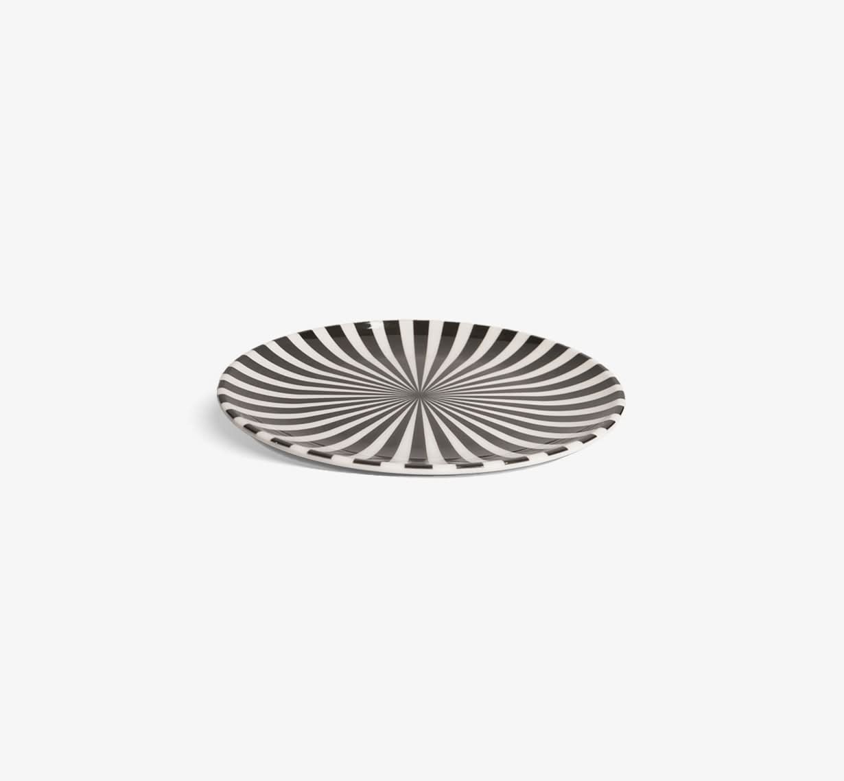 Black & White Starburst Dinner Plate Set of 4