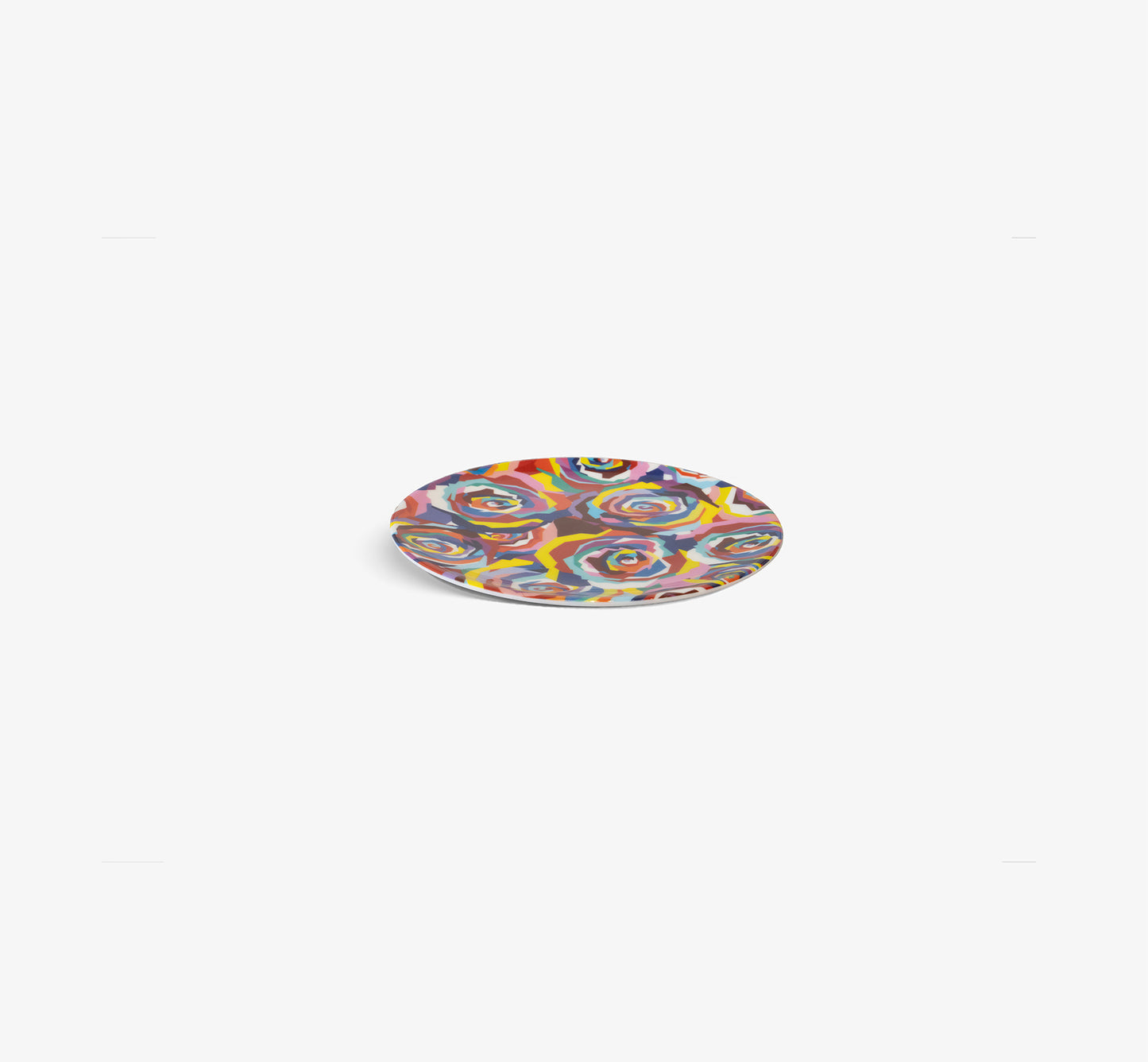 Multicolored Roses Salad Plate Set of 4