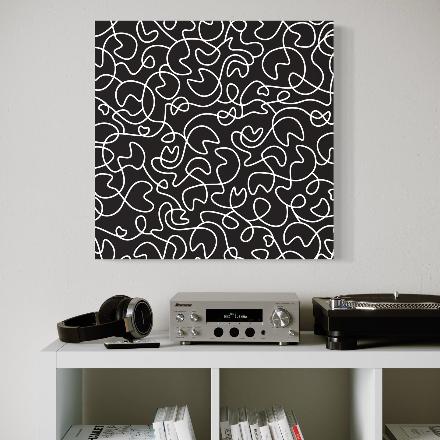 B&W Squiggly Art Print