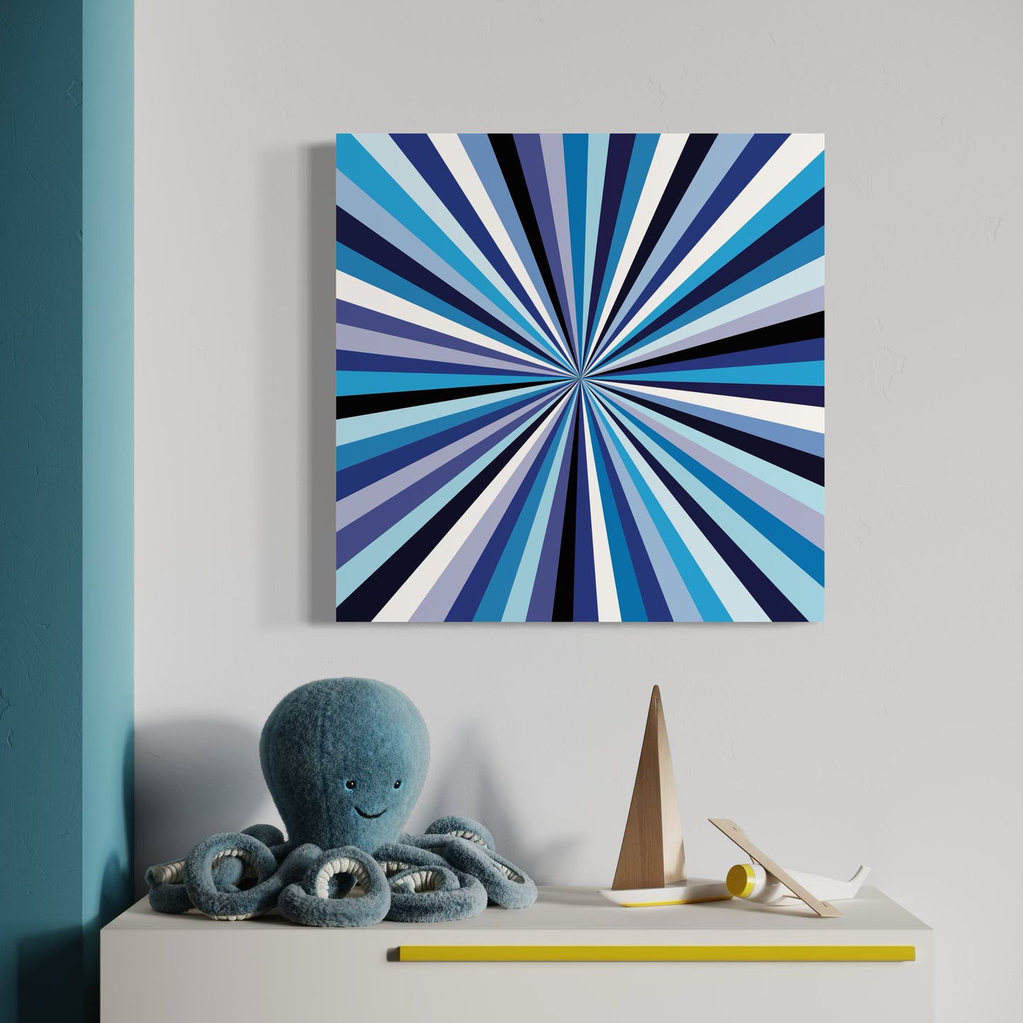 Blue Starburst Art Print