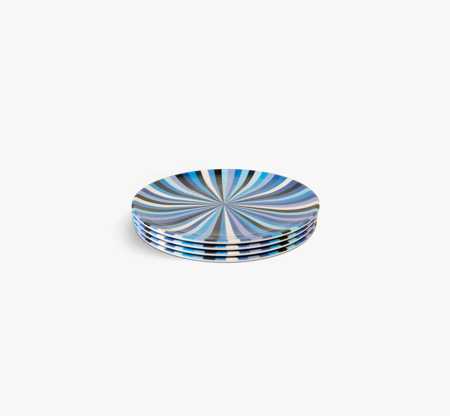 Blue Starburst Chainlink Dinner Plate Set of 4