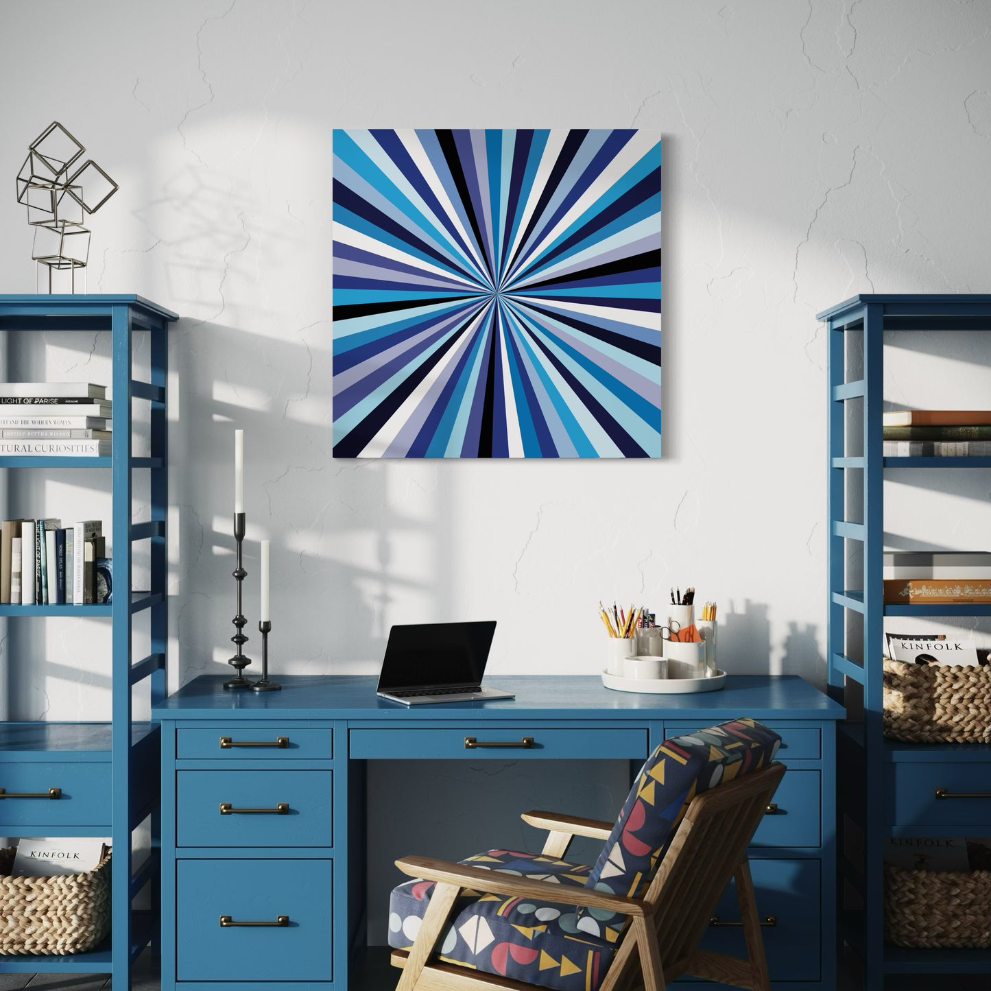 Blue Starburst Art Print