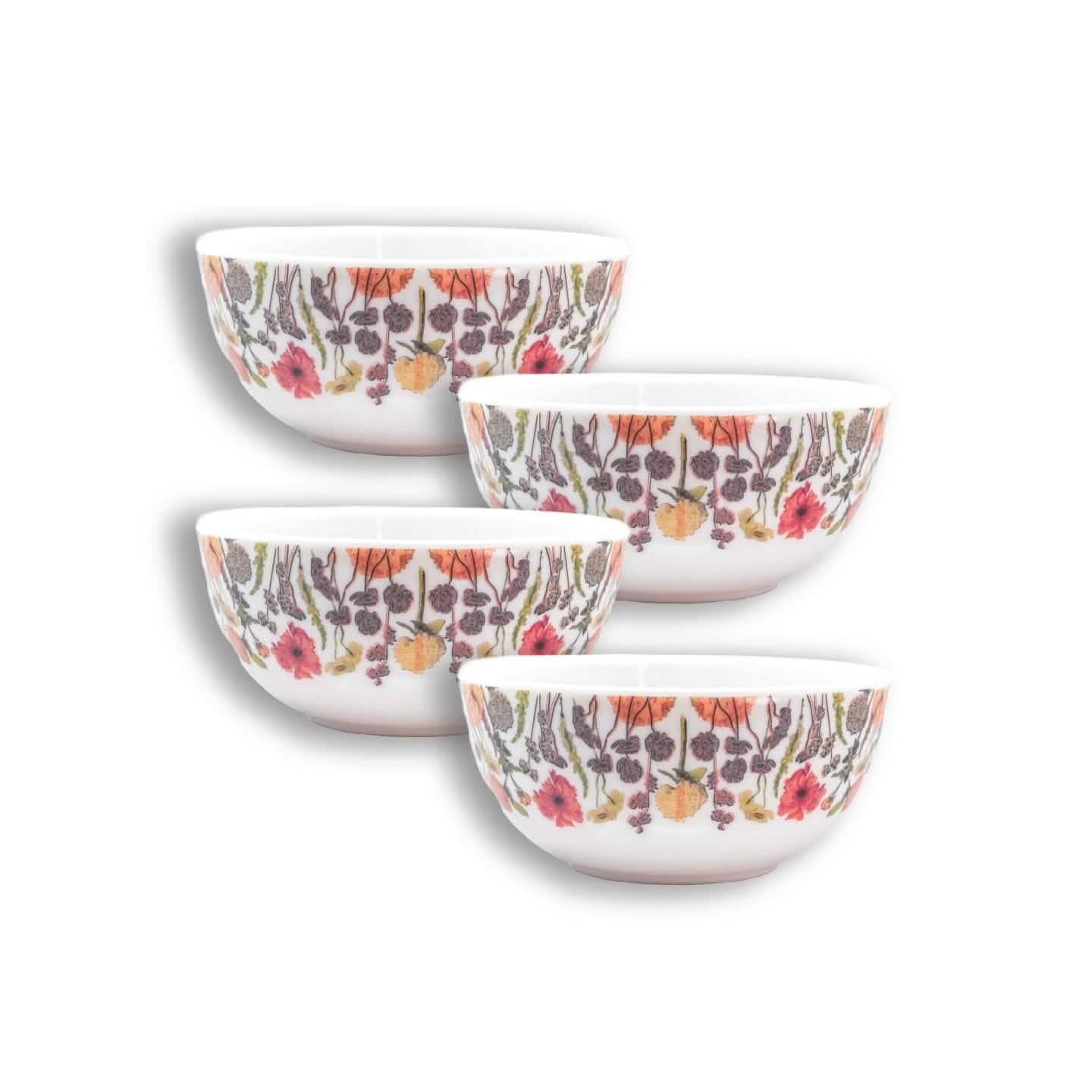 Auburn Bouquet Melamine Bowl Set of 4