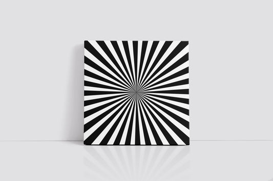 B&W Starburst Art Print