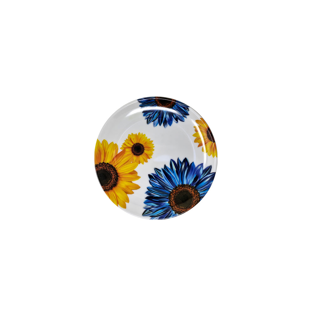 Blue Sunflower Salad Plate Set of 4