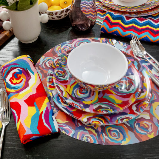 Multicolored Roses Hostess Set - 20 Piece Setting