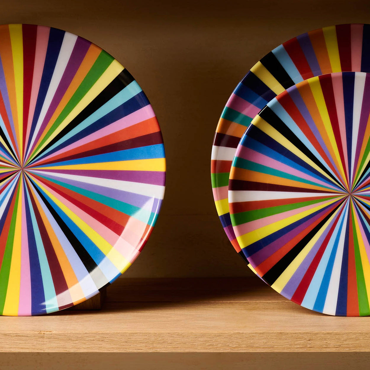 Multicolored Starburst Dinner Plate Set of 4