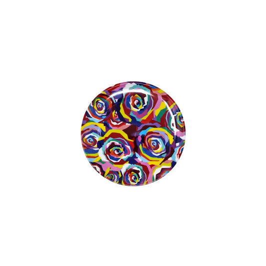 Multicolored Roses Salad Plate Set of 4