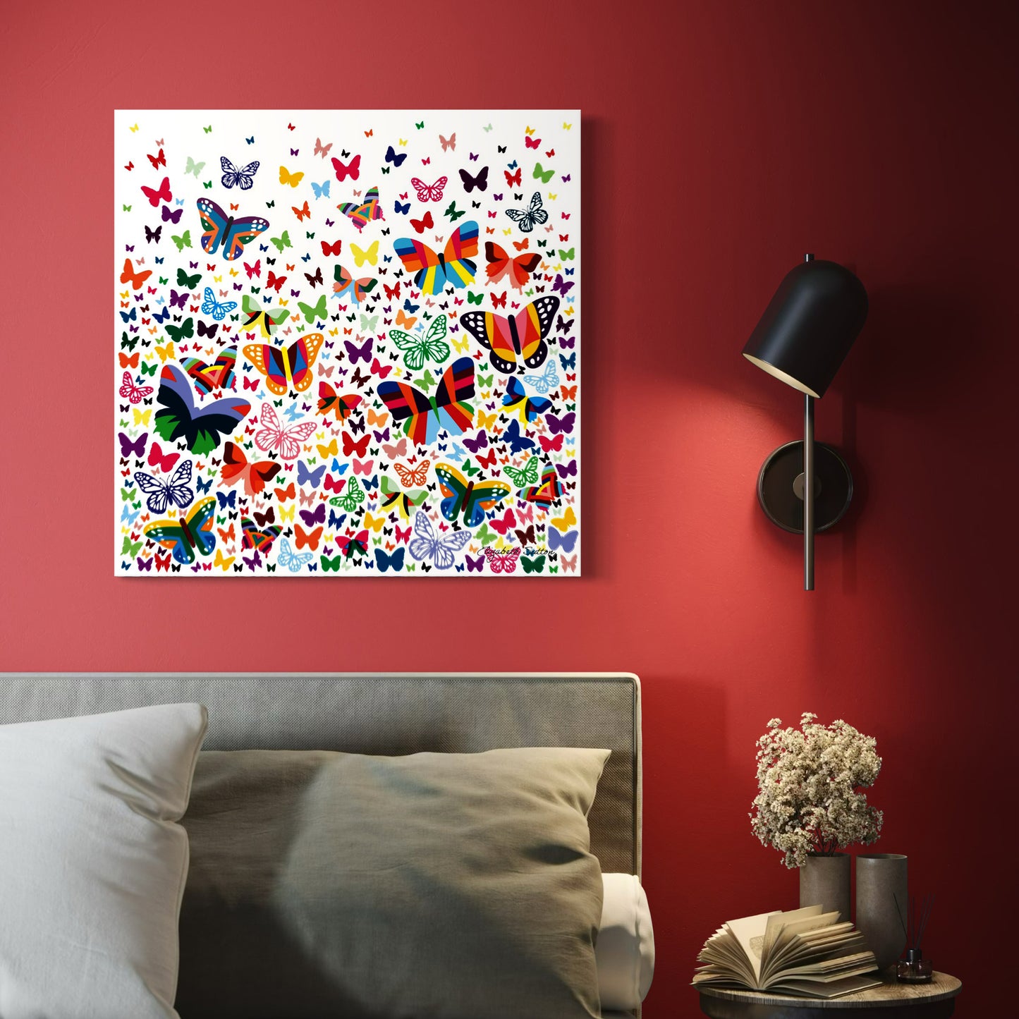Multicolored Butterflies Art Print