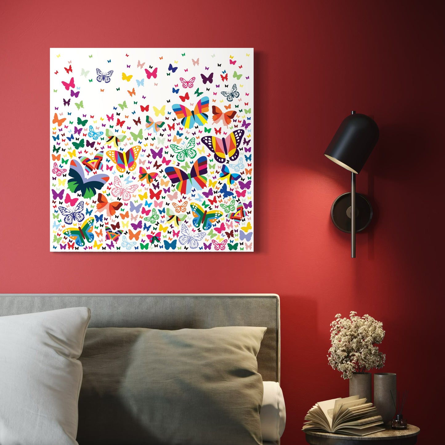 Multicolored Butterflies Art Print