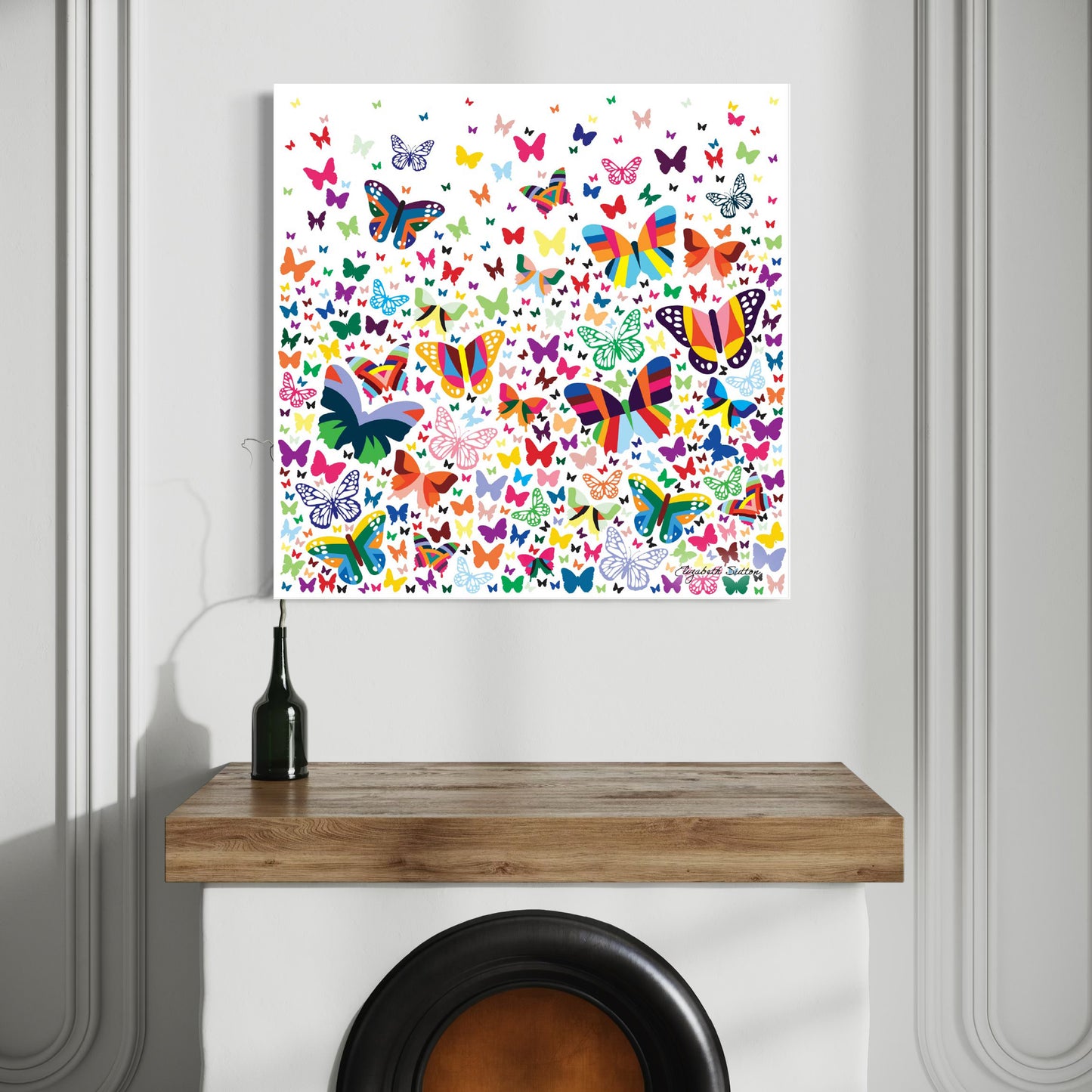 Multicolored Butterflies Art Print