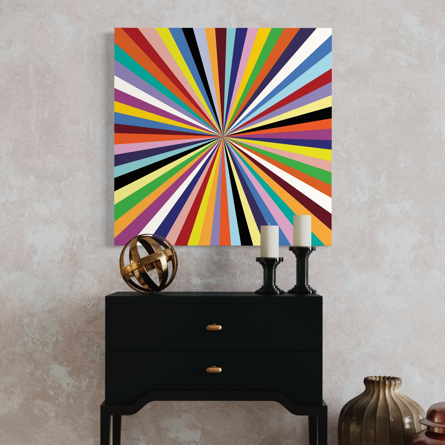 Multicolored Starburst Art Print