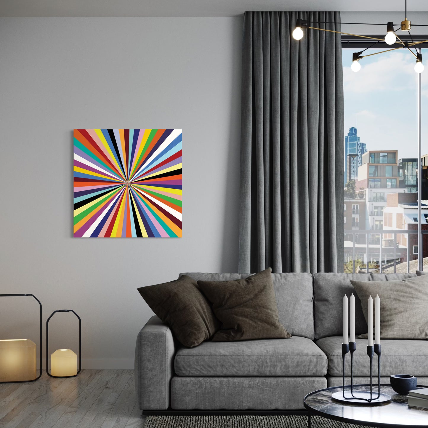 Multicolored Starburst Art Print