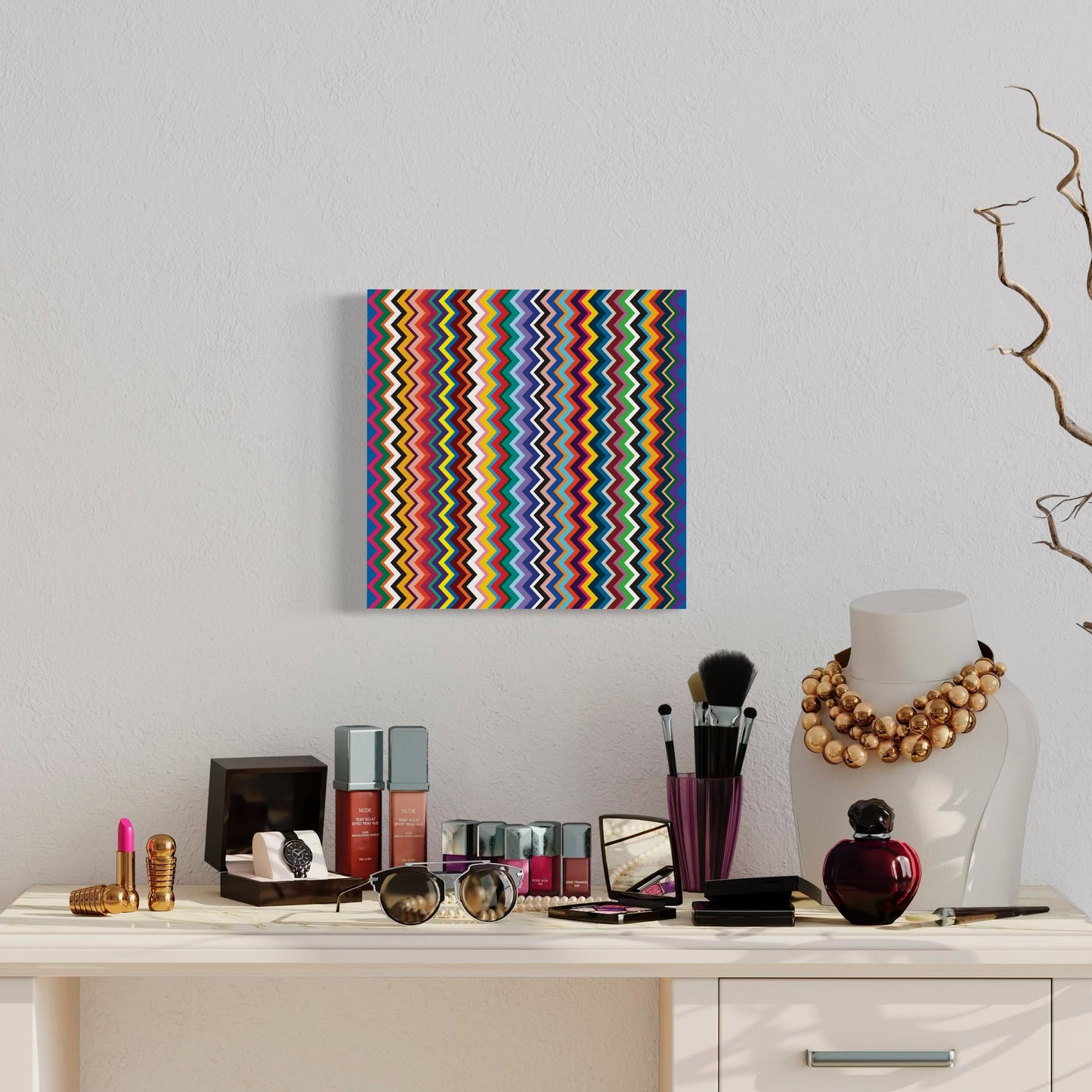 Multicolored Zigzag Art Print