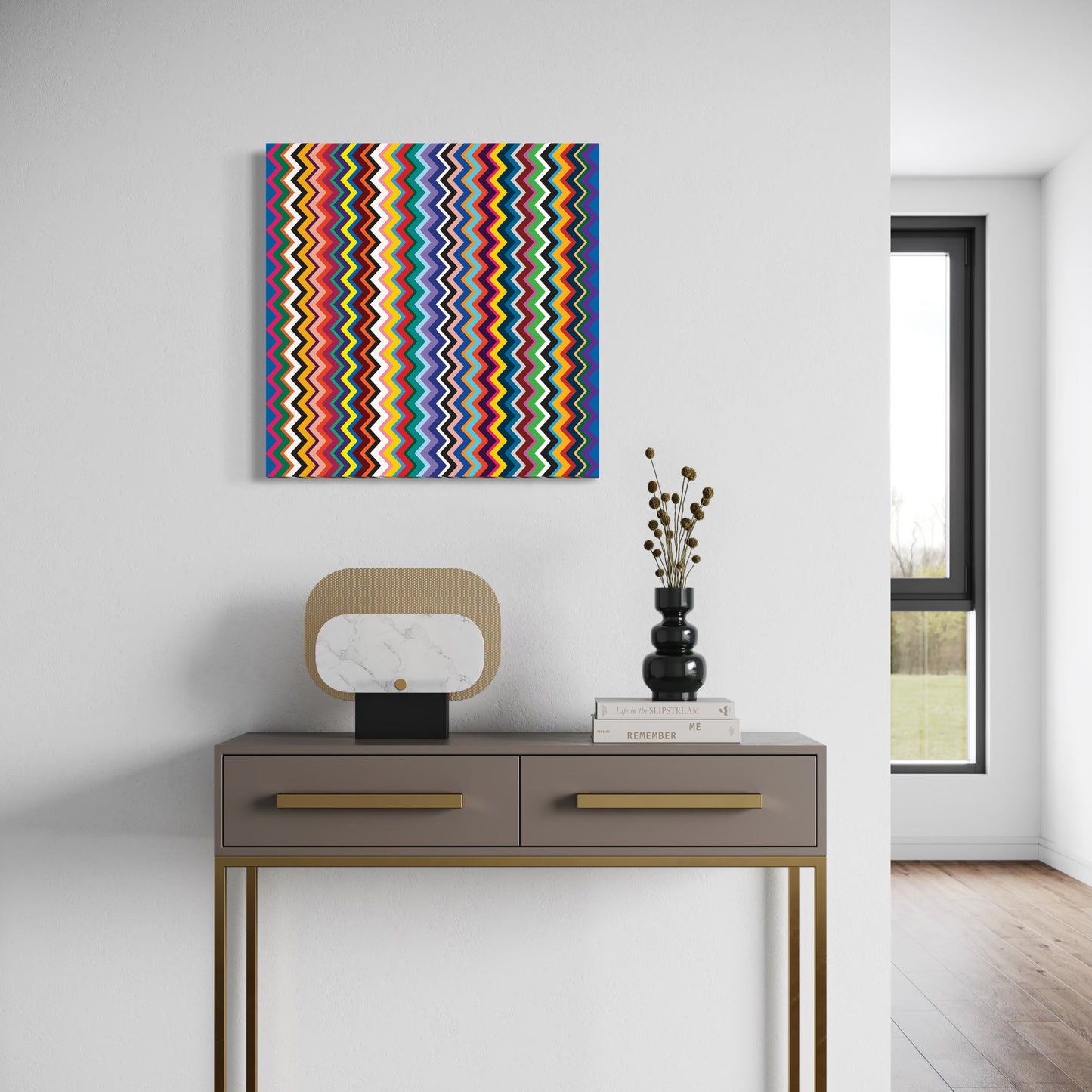 Multicolored Zigzag Art Print
