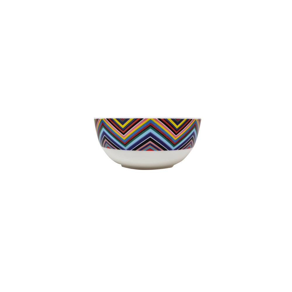 Multi Colored Zigzag Melamine Bowl Set of 4