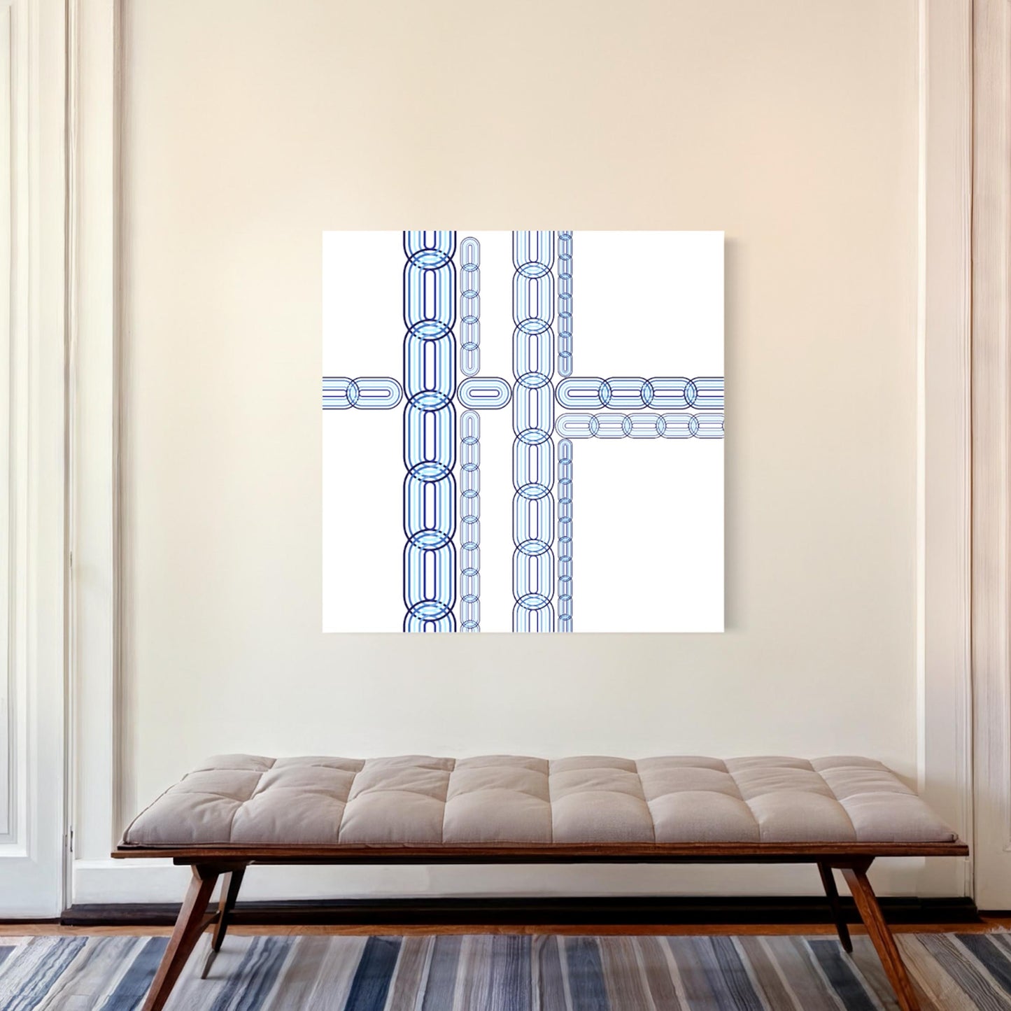 Blue Link Art Print